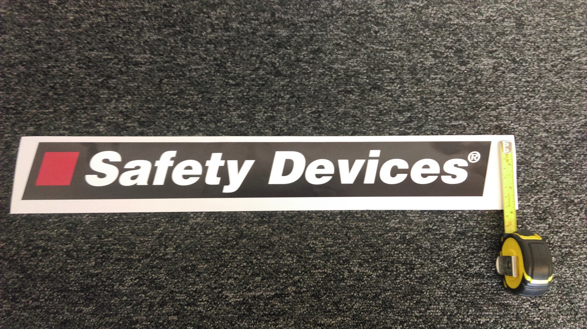 490×60mm Safety Devices Large Stickers - Image 3